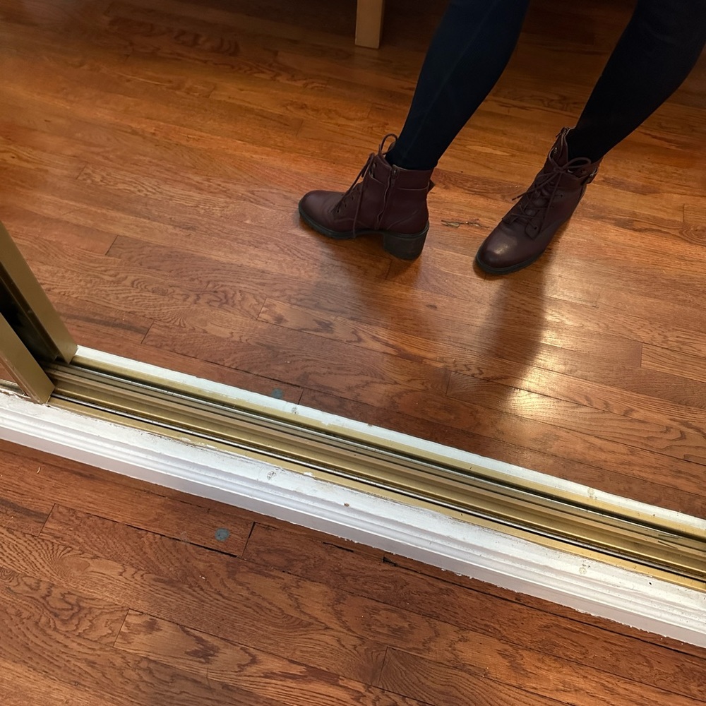 Dark cherry ankle boot